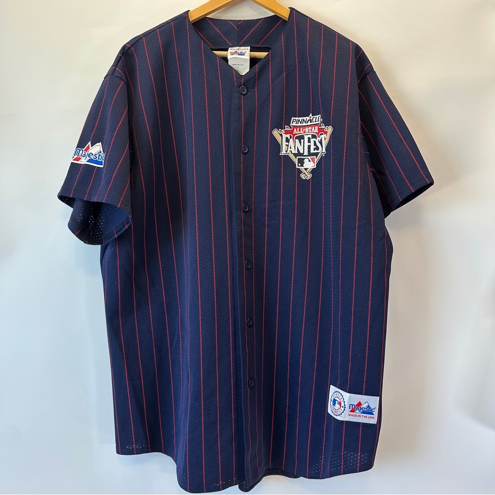 VTG Majestic Jersey Unisex Mens XL Pinnacle All Star Fan Fest Made‎ USA Baseball